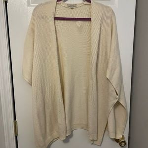 EUC loft cream travel wrap sweater